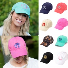 PERSONALIZED MONOGRAMMED WOMEN&apos;S BASEBALL CAP HAT: GR8 FOR BEACH & BRIDESMAIDS  eb-26550218